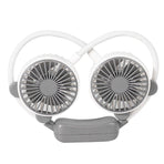 Portable Neck Fan Bendable Wearable USB Rechargeable Hand Free Mini Hanging Fan for Office Travel White