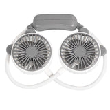 Portable Neck Fan Bendable Wearable USB Rechargeable Hand Free Mini Hanging Fan for Office Travel White
