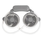 Portable Neck Fan Bendable Wearable USB Rechargeable Hand Free Mini Hanging Fan for Office Travel White
