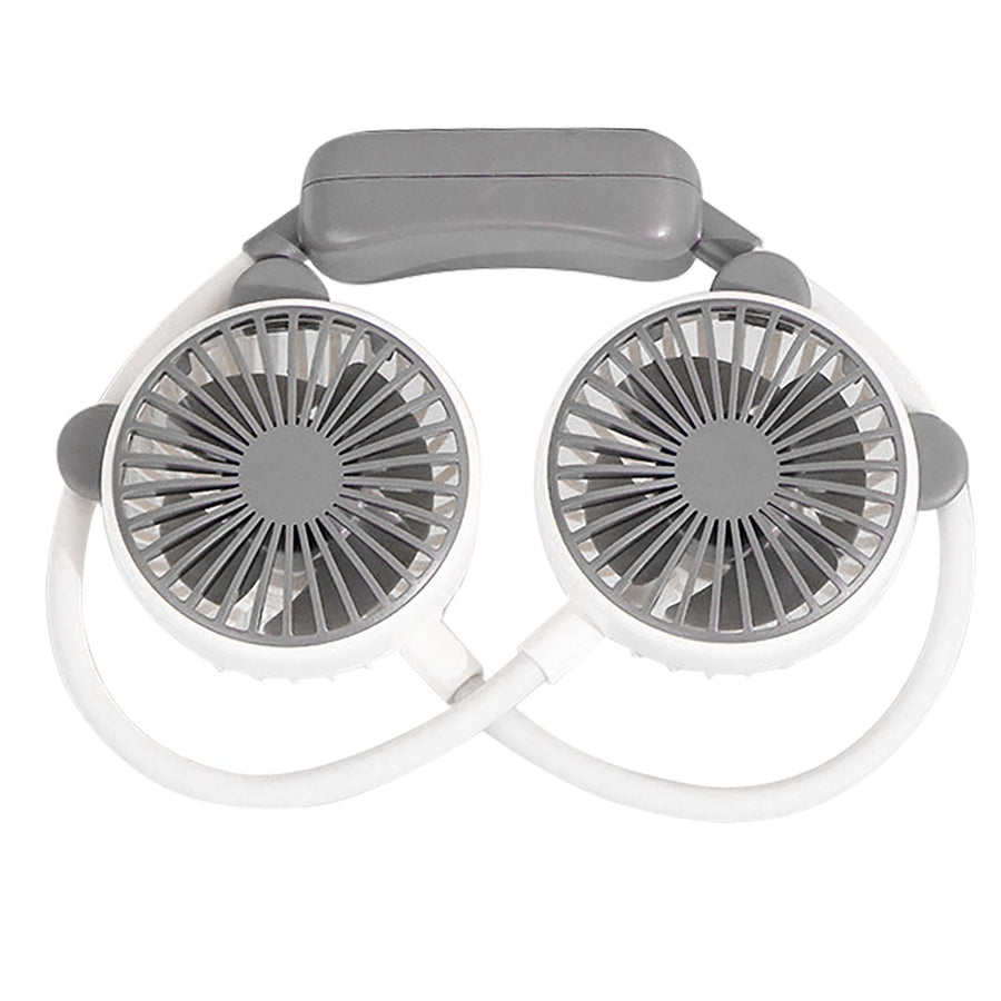 Portable Neck Fan Bendable Wearable USB Rechargeable Hand Free Mini Hanging Fan for Office Travel White