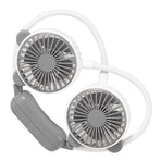 Portable Neck Fan Bendable Wearable USB Rechargeable Hand Free Mini Hanging Fan for Office Travel White