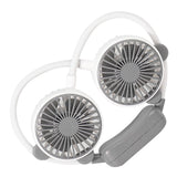 Portable Neck Fan Bendable Wearable USB Rechargeable Hand Free Mini Hanging Fan for Office Travel White