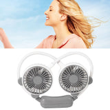 Portable Neck Fan Bendable Wearable USB Rechargeable Hand Free Mini Hanging Fan for Office Travel White