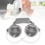 Portable Neck Fan Bendable Wearable USB Rechargeable Hand Free Mini Hanging Fan for Office Travel White