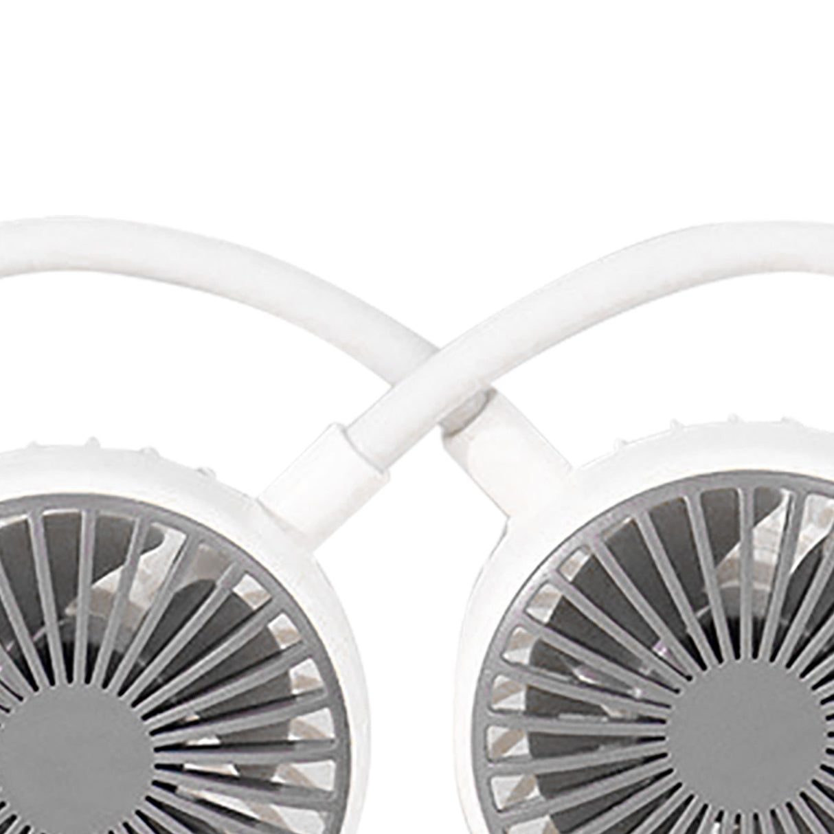 Portable Neck Fan Bendable Wearable USB Rechargeable Hand Free Mini Hanging Fan for Office Travel White