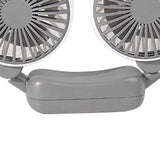 Portable Neck Fan Bendable Wearable USB Rechargeable Hand Free Mini Hanging Fan for Office Travel White - Extra Image