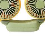 Portable Neck Fan Bendable Wearable USB Rechargeable Hand Free Mini Hanging Fan for Office Travel Yellow - Extra Image