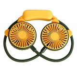 Portable Neck Fan Bendable Wearable USB Rechargeable Hand Free Mini Hanging Fan for Office Travel Green