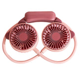 Portable Neck Fan Bendable Wearable USB Rechargeable Hand Free Mini Hanging Fan for Office Travel Taro Purple