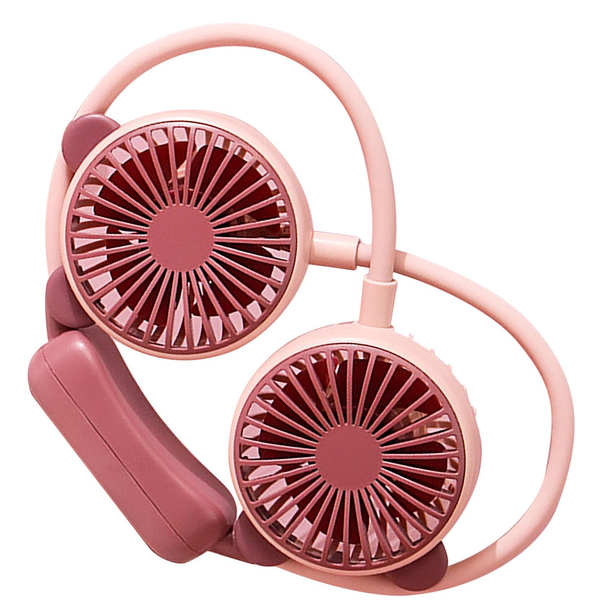 Portable Neck Fan Bendable Wearable USB Rechargeable Hand Free Mini Hanging Fan for Office Travel Taro Purple