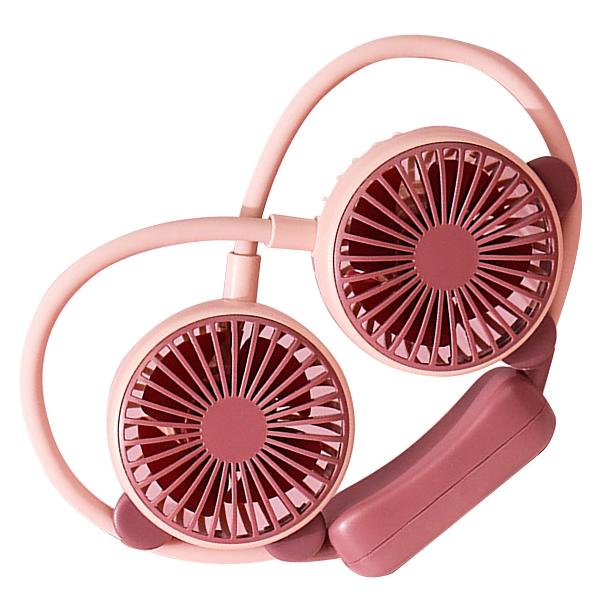 Portable Neck Fan Bendable Wearable USB Rechargeable Hand Free Mini Hanging Fan for Office Travel Taro Purple