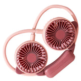 Portable Neck Fan Bendable Wearable USB Rechargeable Hand Free Mini Hanging Fan for Office Travel Taro Purple