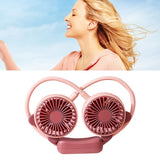 Portable Neck Fan Bendable Wearable USB Rechargeable Hand Free Mini Hanging Fan for Office Travel Taro Purple - 45-Degree Angle