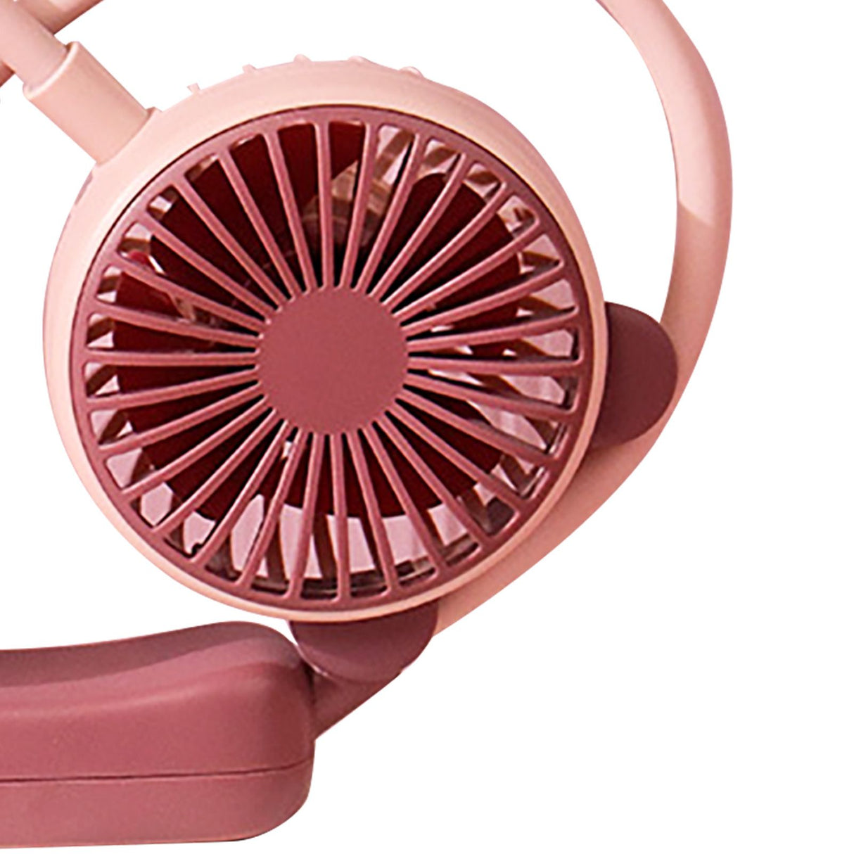 Portable Neck Fan Bendable Wearable USB Rechargeable Hand Free Mini Hanging Fan for Office Travel Taro Purple