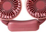 Portable Neck Fan Bendable Wearable USB Rechargeable Hand Free Mini Hanging Fan for Office Travel Taro Purple - Extra Image