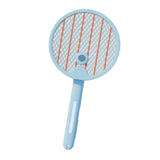 Electric Fly Swatter Racket 4 in 1 Automatic Portable Handheld Electric Fly Racket Bedroom Backyard Patio Camping Sky Blue - Side View