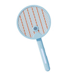 Electric Fly Swatter Racket 4 in 1 Automatic Portable Handheld Electric Fly Racket Bedroom Backyard Patio Camping Sky Blue