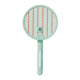 Electric Fly Swatter Racket 4 in 1 Automatic Portable Handheld Electric Fly Racket Bedroom Backyard Patio Camping Grass Green