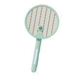 Electric Fly Swatter Racket 4 in 1 Automatic Portable Handheld Electric Fly Racket Bedroom Backyard Patio Camping Grass Green - Side View