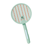 Electric Fly Swatter Racket 4 in 1 Automatic Portable Handheld Electric Fly Racket Bedroom Backyard Patio Camping Grass Green