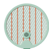 Electric Fly Swatter Racket 4 in 1 Automatic Portable Handheld Electric Fly Racket Bedroom Backyard Patio Camping Grass Green