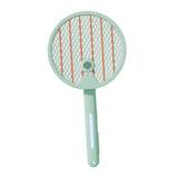 Electric Fly Swatter Racket 4 in 1 Automatic Portable Handheld Electric Fly Racket Bedroom Backyard Patio Camping Grass Green