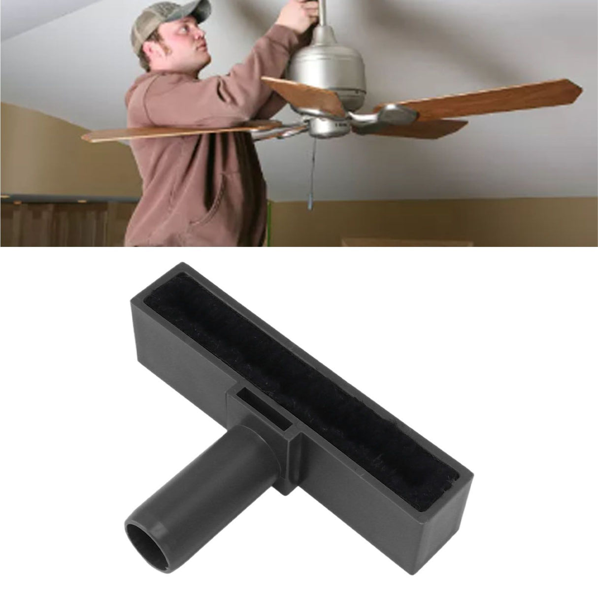 Ceiling Fan Cleaning Reusable Washable Brush Fan Blade Brush Fan Cleaning Tool for Home Black