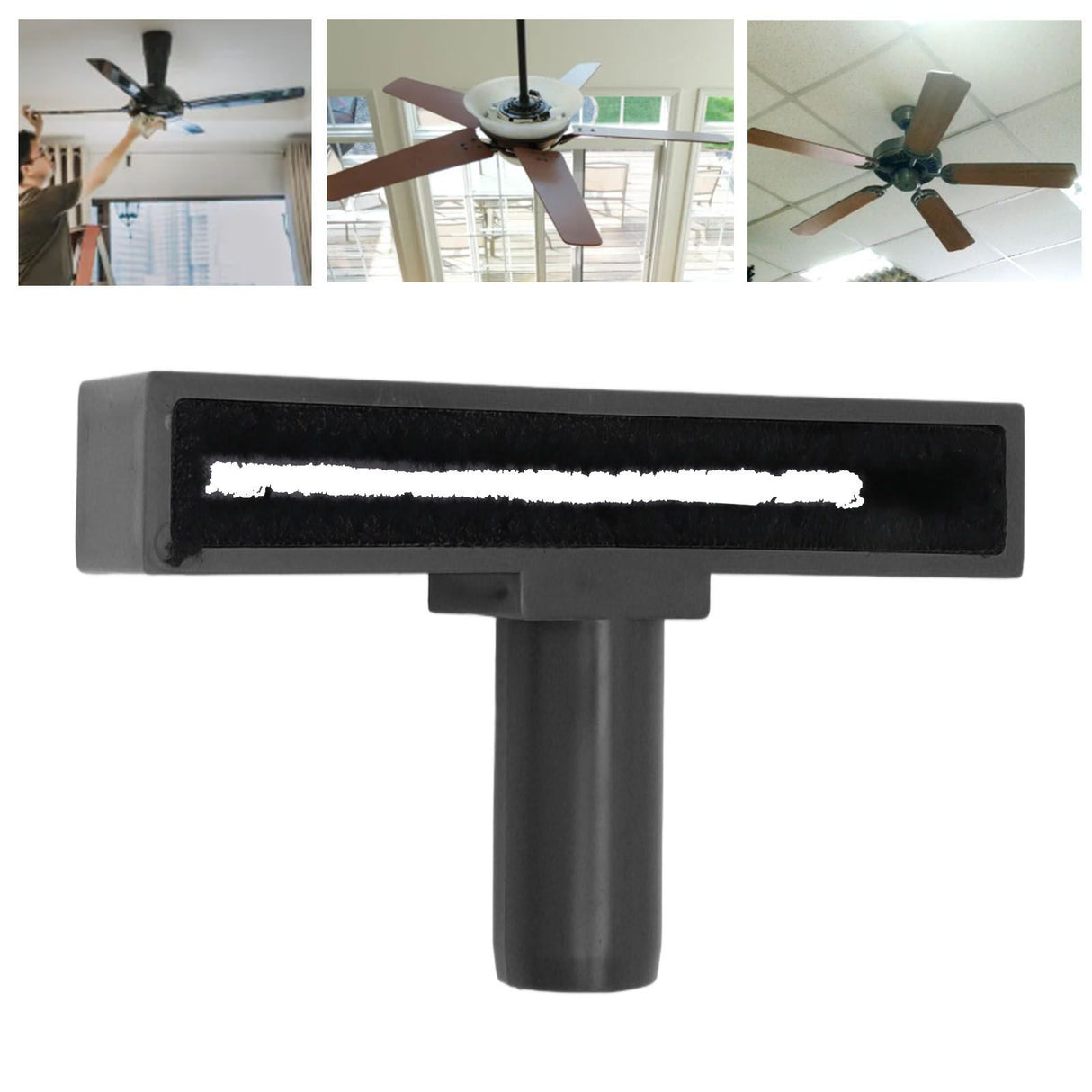 Ceiling Fan Cleaning Reusable Washable Brush Fan Blade Brush Fan Cleaning Tool for Home Black