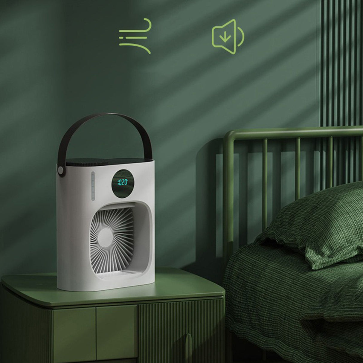 Mini Air Conditioner 900ML 3 Speeds Low Noise Cooling Humidifying USB Portable Air Cooler