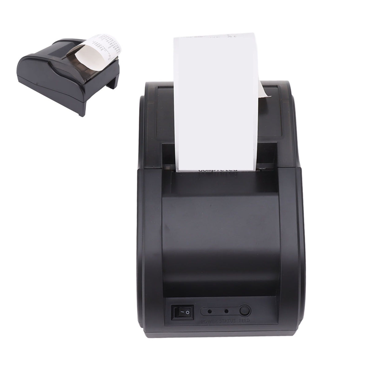 Compact Portable Bluetooth Thermal Receipt Printer 48mm Thermal Receipt Printer Automatic Delivery Order Receiving Bluetooth Ticket Machine 110‑240V AU Plug