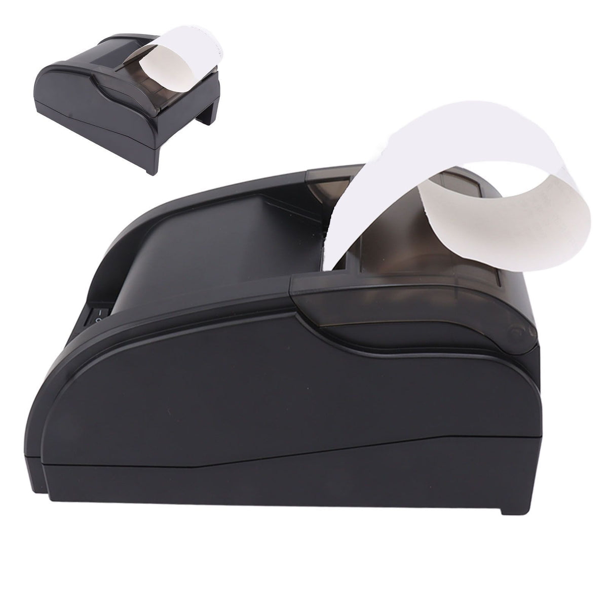 Compact Portable Bluetooth Thermal Receipt Printer 48mm Thermal Receipt Printer Automatic Delivery Order Receiving Bluetooth Ticket Machine 110‑240V AU Plug