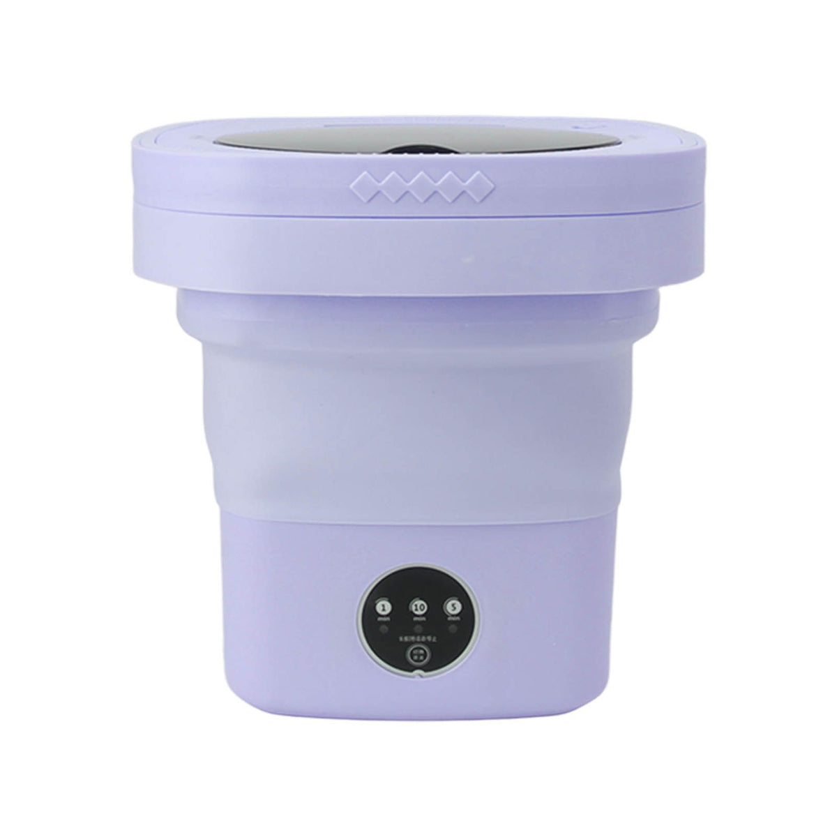 6.5L Washing Machine Folding Portable Automatic Deep Cleaning Wash and Spin Dry Washer with Water Tube 100‑240V Purple AU Plug
