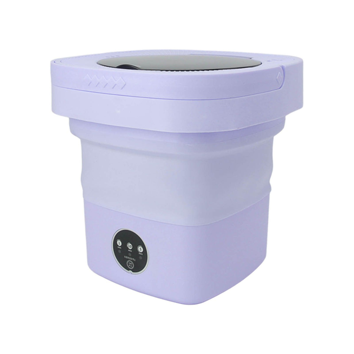 6.5L Washing Machine Folding Portable Automatic Deep Cleaning Wash and Spin Dry Washer with Water Tube 100‑240V Purple AU Plug