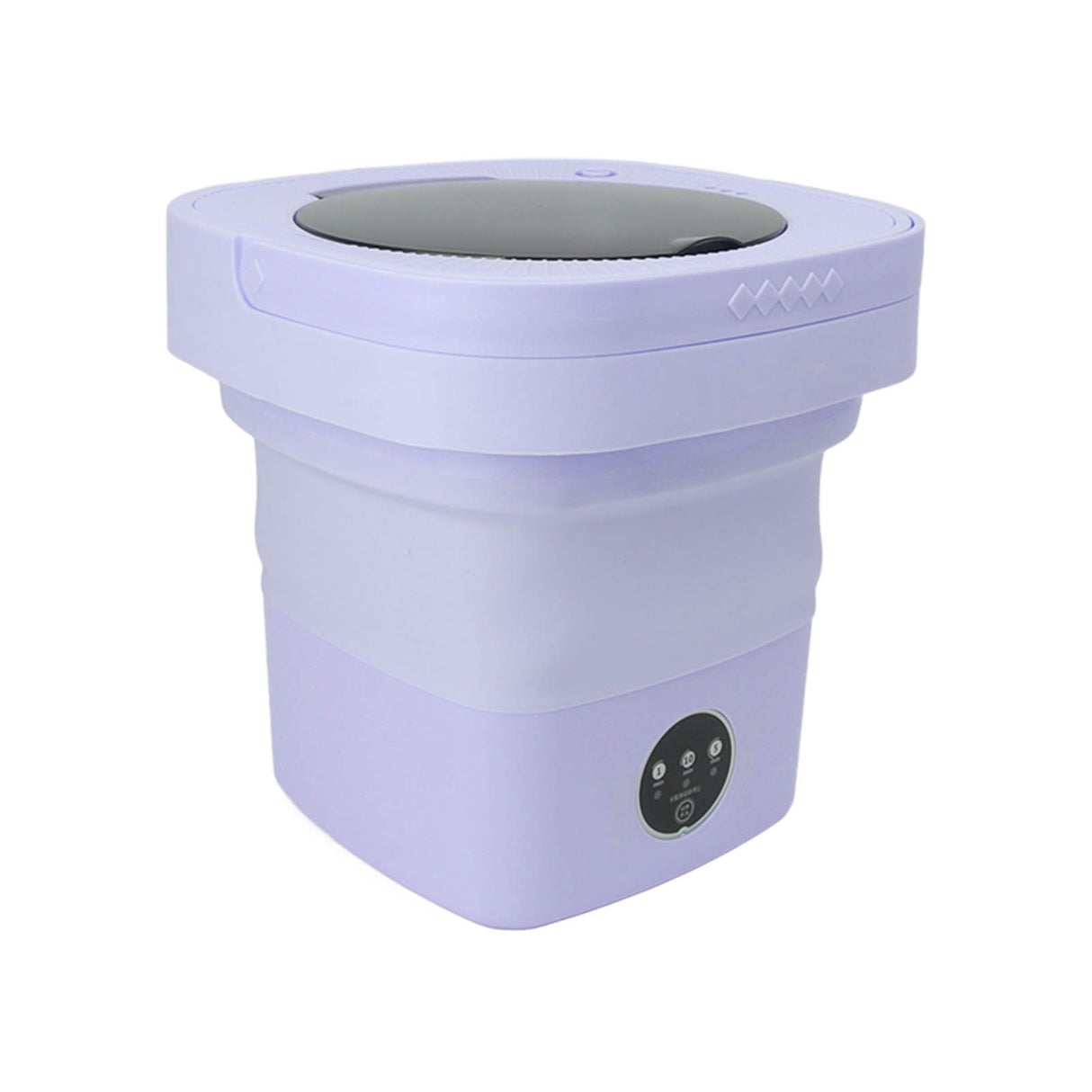 6.5L Washing Machine Folding Portable Automatic Deep Cleaning Wash and Spin Dry Washer with Water Tube 100‑240V Purple AU Plug
