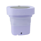 6.5L Washing Machine Folding Portable Automatic Deep Cleaning Wash and Spin Dry Washer with Water Tube 100‑240V Purple AU Plug