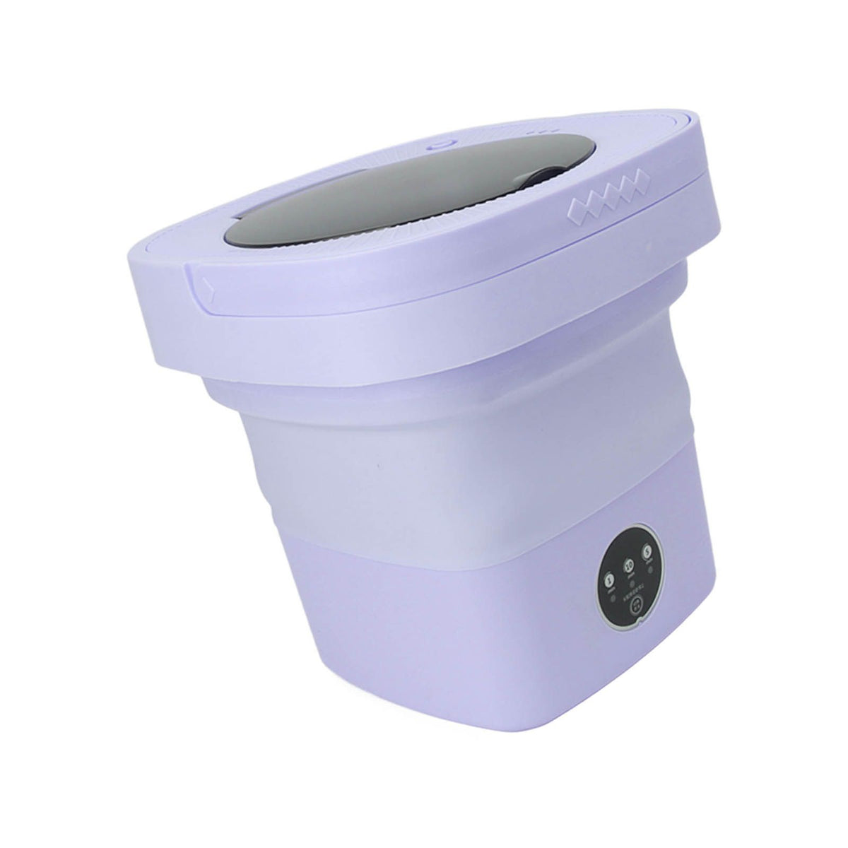 6.5L Washing Machine Folding Portable Automatic Deep Cleaning Wash and Spin Dry Washer with Water Tube 100‑240V Purple AU Plug