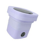 6.5L Washing Machine Folding Portable Automatic Deep Cleaning Wash and Spin Dry Washer with Water Tube 100‑240V Purple AU Plug - Close-Up Angle