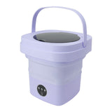 6.5L Washing Machine Folding Portable Automatic Deep Cleaning Wash and Spin Dry Washer with Water Tube 100‑240V Purple AU Plug - Extra Image