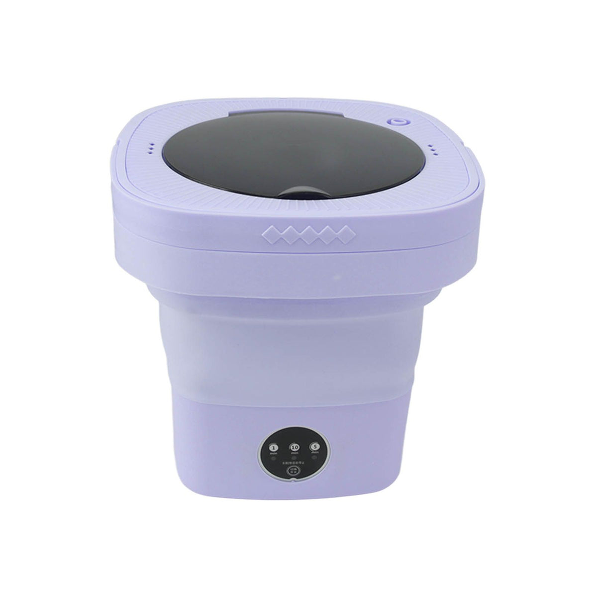 6.5L Washing Machine Folding Portable Automatic Deep Cleaning Wash and Spin Dry Washer with Water Tube 100‑240V Purple AU Plug
