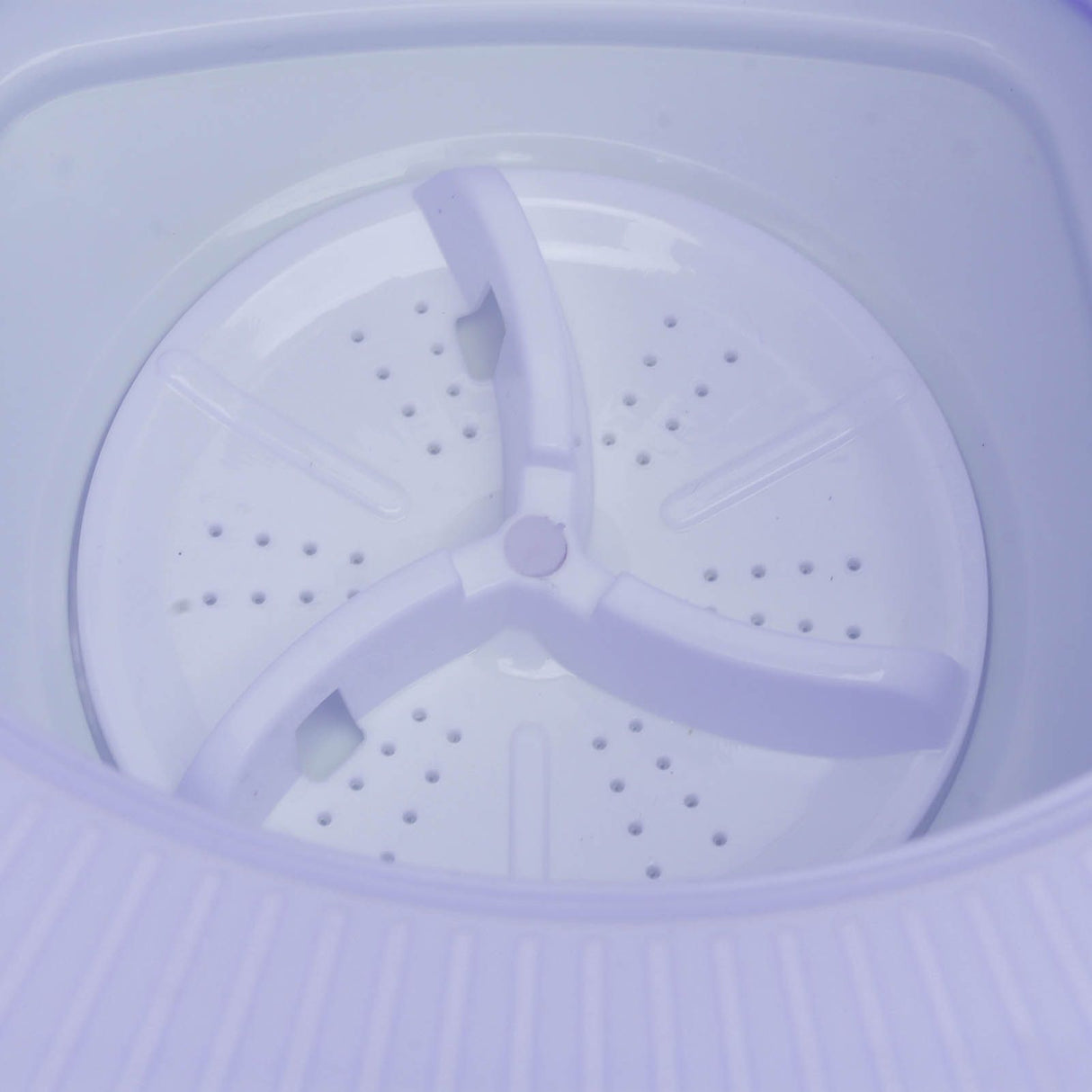 6.5L Washing Machine Folding Portable Automatic Deep Cleaning Wash and Spin Dry Washer with Water Tube 100‑240V Purple AU Plug