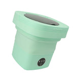 6.5L Washing Machine Folding Portable Automatic Deep Cleaning Wash and Spin Dry Washer with Water Tube 100‑240V Green AU Plug - Close-Up Angle