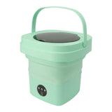 6.5L Washing Machine Folding Portable Automatic Deep Cleaning Wash and Spin Dry Washer with Water Tube 100‑240V Green AU Plug - Extra Image