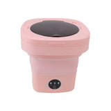 6.5L Washing Machine Folding Portable Automatic Deep Cleaning Wash and Spin Dry Washer with Water Tube 100‑240V Pink AU Plug - Extra Image