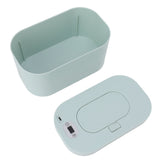 Baby Wipe Warmer USB Constant Temperature Portable Wipe Heater Temperature Adjustment Warm Keeper Dispenser 5V Green - Top-Down View