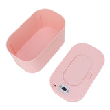 Baby Wipe Warmer USB Constant Temperature Portable Wipe Heater Temperature Adjustment Warm Keeper Dispenser 5V Pink - Side View