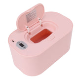 Baby Wipe Warmer USB Constant Temperature Portable Wipe Heater Temperature Adjustment Warm Keeper Dispenser 5V Pink - 45-Degree Angle