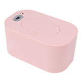 Baby Wipe Warmer USB Constant Temperature Portable Wipe Heater Temperature Adjustment Warm Keeper Dispenser 5V Pink - Rear View