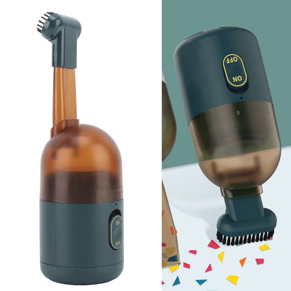 Green Cordless Vacuum Cleaner Desk Handheld Small Vacuum Cleaning Machine for Home Desktop Keyboard