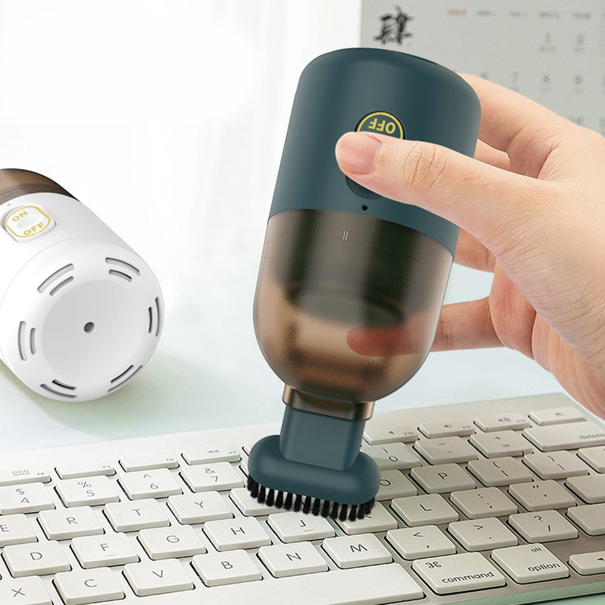 Green Cordless Vacuum Cleaner Desk Handheld Small Vacuum Cleaning Machine for Home Desktop Keyboard