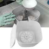 Mini Dishwasher 18W 8.5V 2A 2000mah Portable Countertop Dishwasher for Dishware Fruit Vegetable White